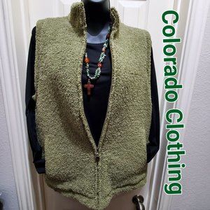 COLORADO CLOTHING Women's Olive Fully Lined Zip Vest, XL